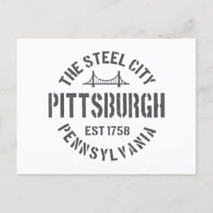 Retro Steel City Pittsburgh Pennsylvania Yinz vint Postkarte