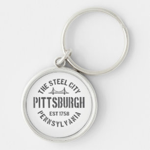 Retro Steel City Pittsburgh Pennsylvania Yinz vint Schlüsselanhänger
