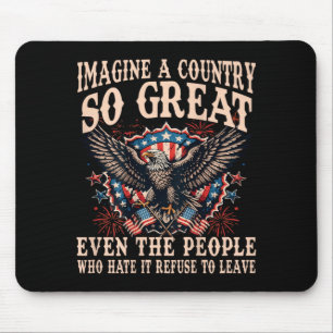 Retro Stellen Sie sich ein Land vor, das sogar die Mousepad