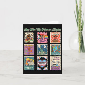 Retro Stempel großer Fan von Menschenrechten lusti Karte