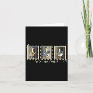 Retro Stempel los zum Baseball Gans Spiel beobacht Karte