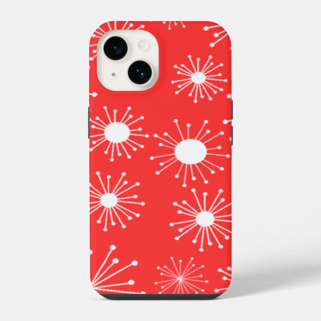 Retro-Sternenexplosionen iPhone Hülle (Rückseite)