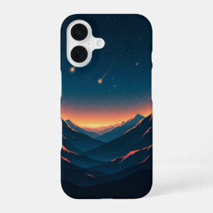 Retro-Sternenfalltal iPhone 16 Hülle