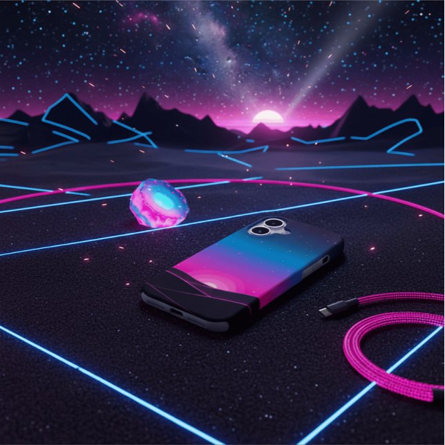 Retro Sternenhügel iPhone 16 Hülle (Von Creator hochgeladen)