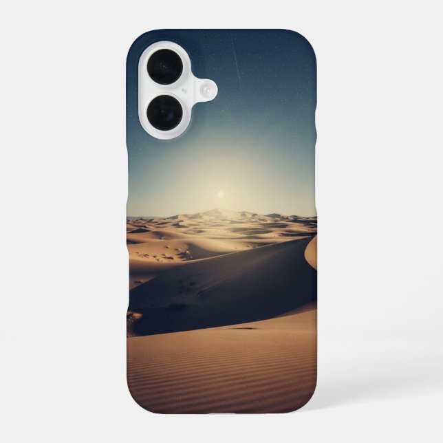 Retro-Sternenlandschaft Wüste iPhone 16 Hülle (Rückseite)