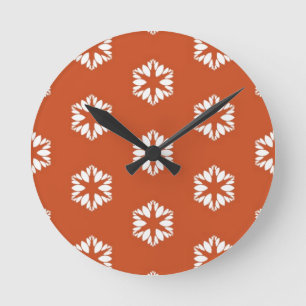 Retro-Sternenmuster Boho-Dekor Runde Wanduhr
