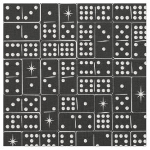 Retro Sternexplosion Dominoes Stoff