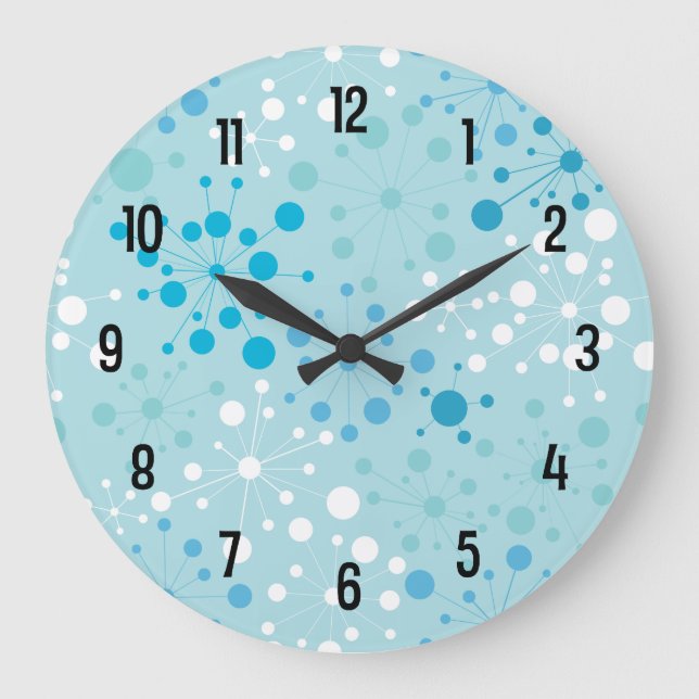 Retro Sternexplosion-Wand-Uhr Große Wanduhr (Vorderseite)