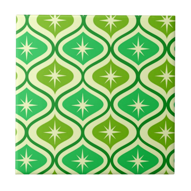 Retro-Sternexplosionen aus dem Mittelalter auf dem Fliese (Vorderseite)