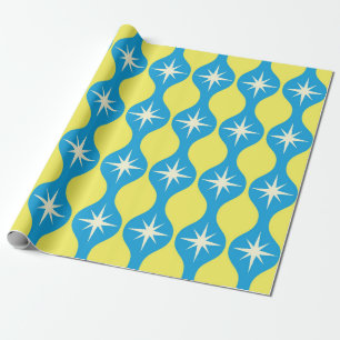 Retro-Sternexplosionen des Mitteljahrhunderts auf  Geschenkpapier