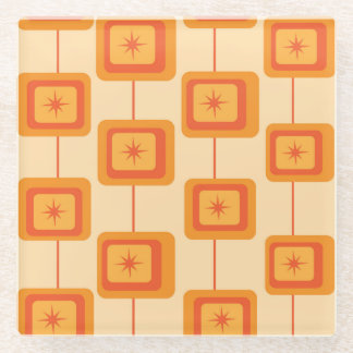 Retro-Sternexplosionen des Mitteljahrhunderts auf  Glasuntersetzer