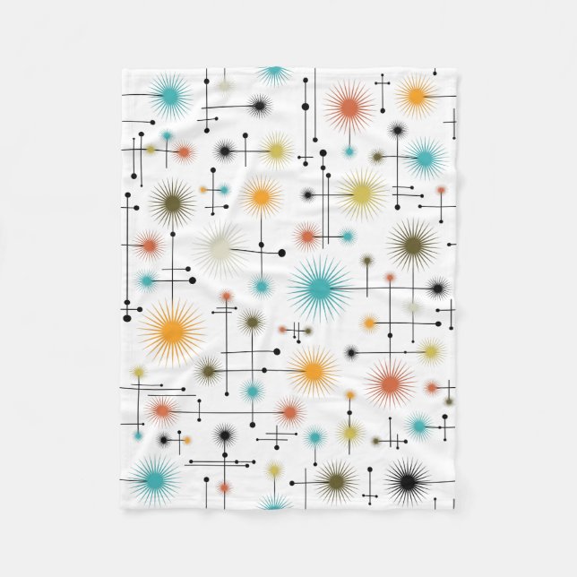 Retro Sternexplosionen ein Go-Go! Fleecedecke (Vorderseite)