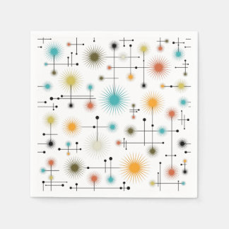 Retro Sternexplosionen ein Go-Go! Serviette