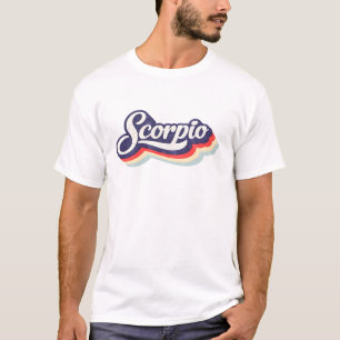 Retro-Sternzeichen Skorpion T-Shirt