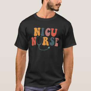 Retro Stethoskop Niedlich Neonatal Nurse NICU Nurs T-Shirt