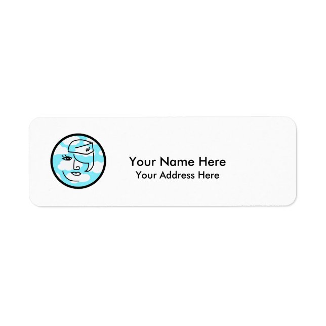 Retro Stewardess Labels (Vorne)