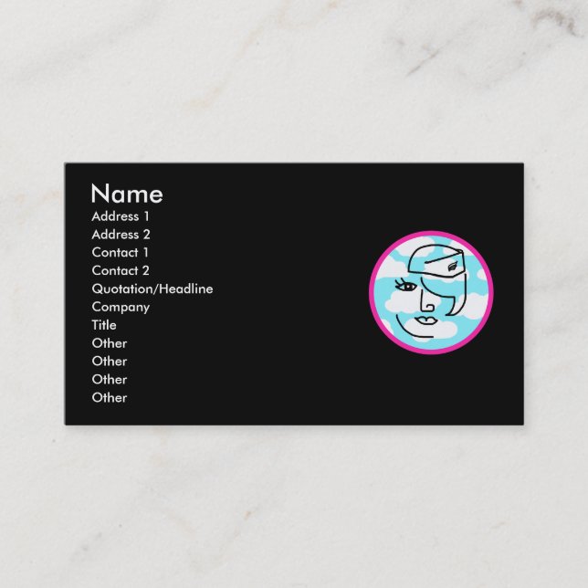 Retro Stewardess-Visitenkarten Visitenkarte (Vorderseite)