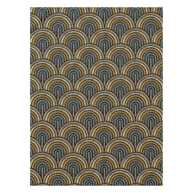 Retro Stickerei Arc Muster Tableclout Tischdecke (Vorderseite)