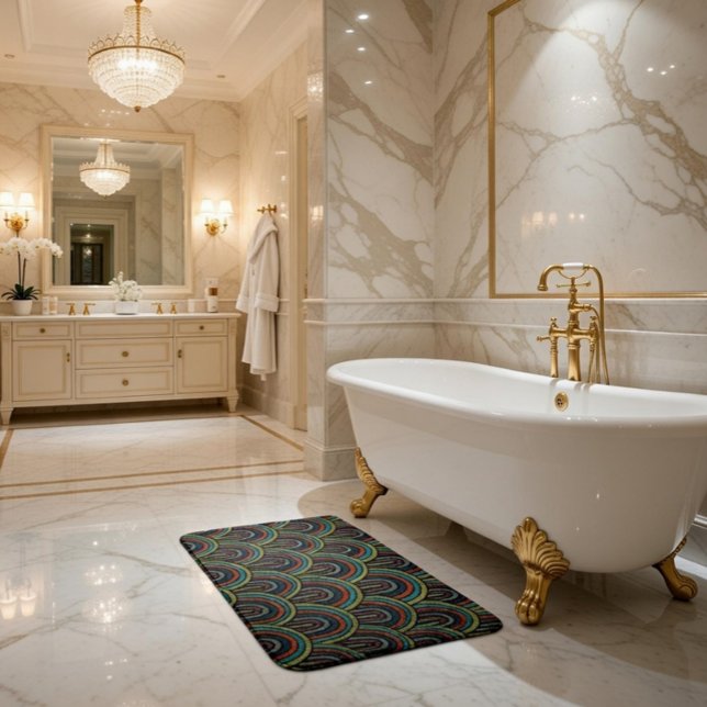 Retro-Stickereimuster Badematte (Von Creator hochgeladen)