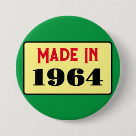 Retro-Stil 60. Geburtstag Abzeichen 1964 Button