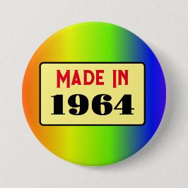 Retro-Stil 60. Geburtstag Abzeichen 1964 Button