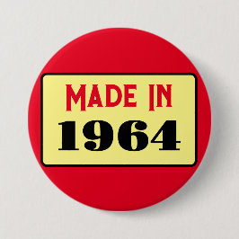 Retro-Stil 60. Geburtstag Abzeichen 1964 Button
