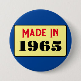 Retro-Stil 60. Geburtstag Abzeichen 1965 Button