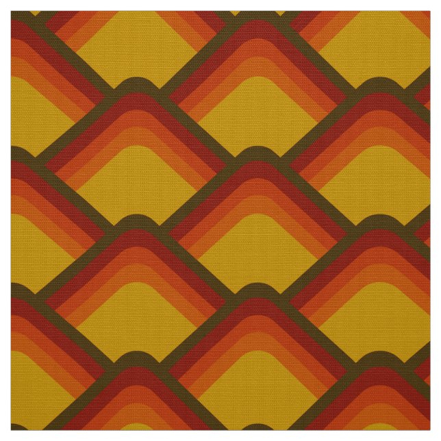 Retro-Stil 60er 70er Muster Stoff (Muster)