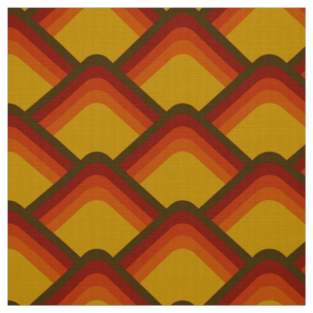 Retro-Stil 60er 70er Musterstoff Stoff (Muster)