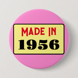 Retro-Stil 70. Geburtstagsabzeichen 1956 Button