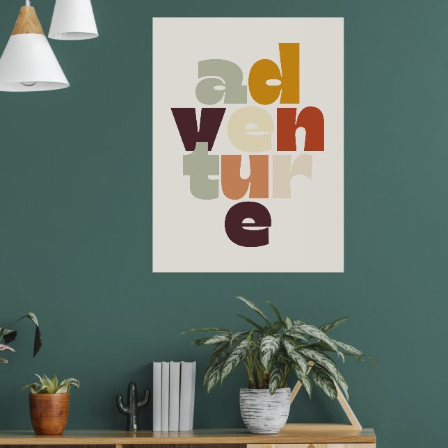 Retro-Stil-Abenteuerposter Poster (Wohnzimmer 1)
