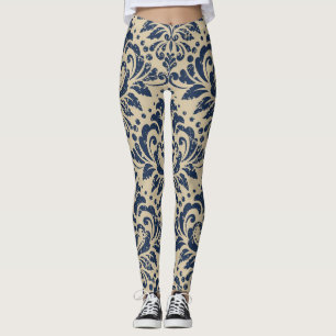 Retro-Stil: Abstrakte florale Nahtlosigkeit Leggings