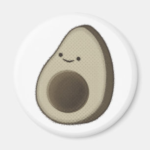 Retro-Stil-Avocado-Zeichnung Magnet