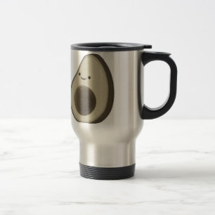 Retro-Stil-Avocado-Zeichnung Reisebecher