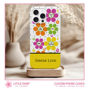 Retro-Stil Blumen Flower Power Monogramm Case-Mate iPhone Hülle