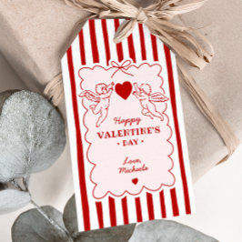 Retro-Stil Cupid-Kritzeleien Frohen Valentinstag Geschenkanhänger