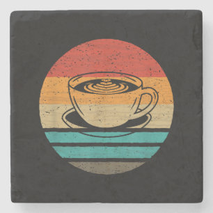 Retro-Stil des Kaffees Vintag Steinuntersetzer