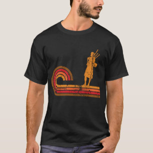 Retro-Stil Dudelsack-Silhouette Musik T-Shirt