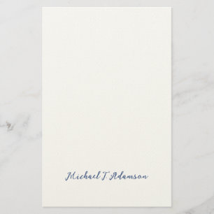 Retro-Stil Elegant Einfache Weiße Kalligrafie Name Briefpapier