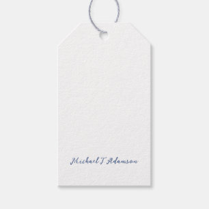 Retro-Stil Elegant Einfache Weiße Kalligrafie Name Geschenkanhänger