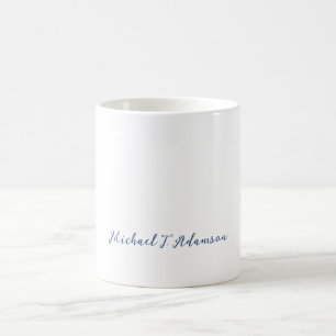 Retro-Stil Elegant Einfacher Weißer Kalligrafie-Na Kaffeetasse