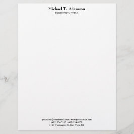 Retro-Stil Elegant Schlicht, einfach und weiß Briefbogen