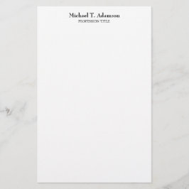 Retro-Stil Elegant Schlicht, einfach und weiß Briefpapier