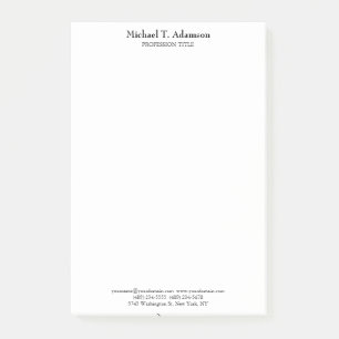 Retro-Stil Elegant Schlicht, einfach und weiß Post-it Klebezettel