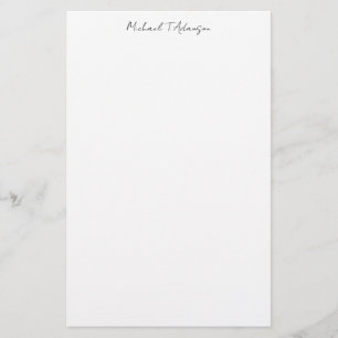 Retro-Stil Elegant Schlicht Einfach Weiß Kalligraf Briefpapier