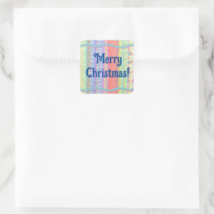Retro-Stil Frohe Weihnachten Etikett Aufkleber