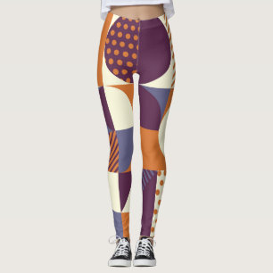 Retro-Stil geometrisches Musterdesign Leggings