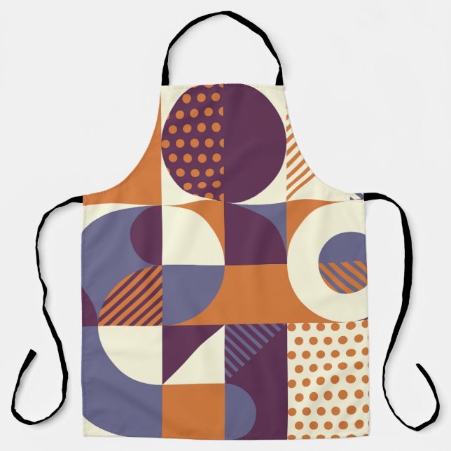 Retro-Stil geometrisches Musterdesign Schürze (Vorderseite)