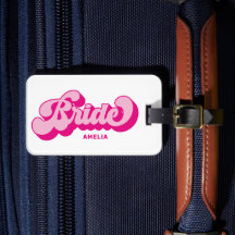 Retro-Stil Heißrosa Braut Junggesellinnenabschied