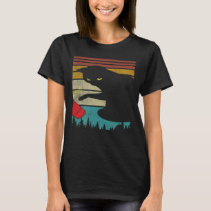 Retro Stil Ich mache was ich will Schwarze Katze R T-Shirt